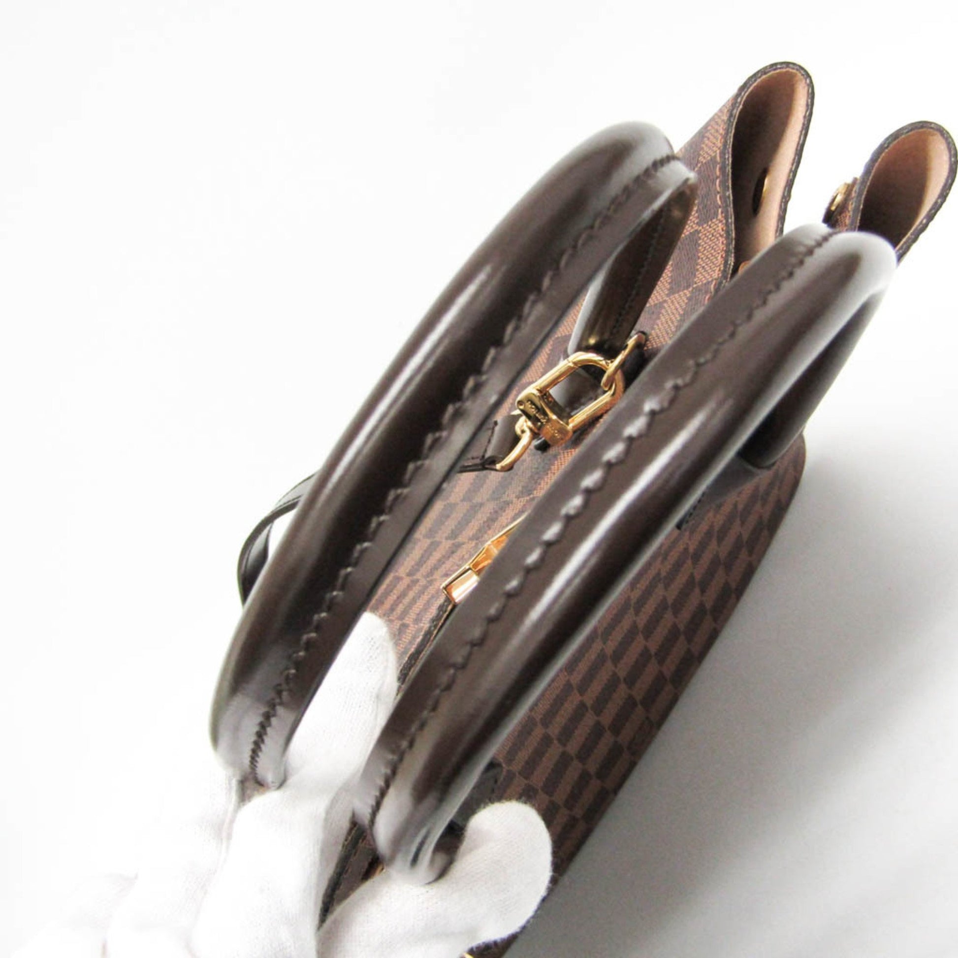 Louis Vuitton Kensington, Brown, Canvas, handbag