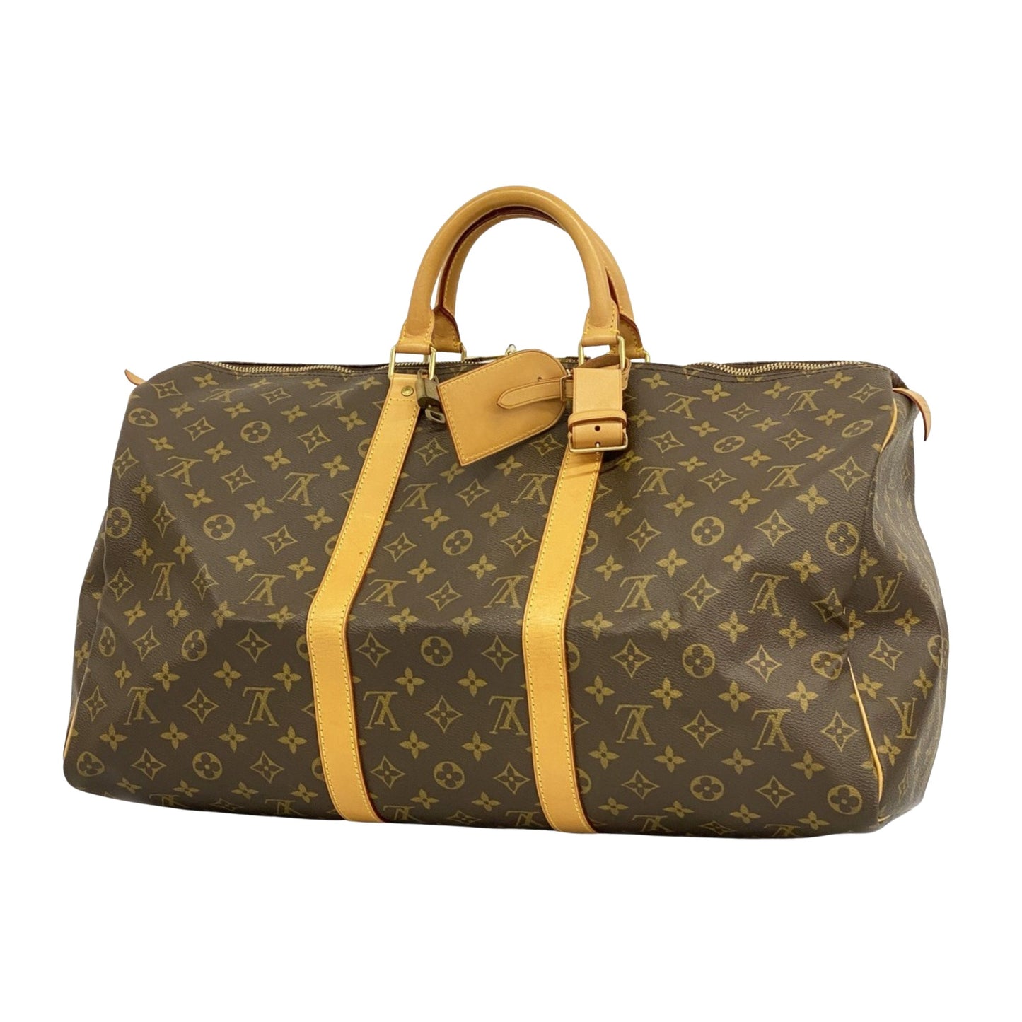 Louis Vuitton Keepall 50, Brown, Canvas, travel