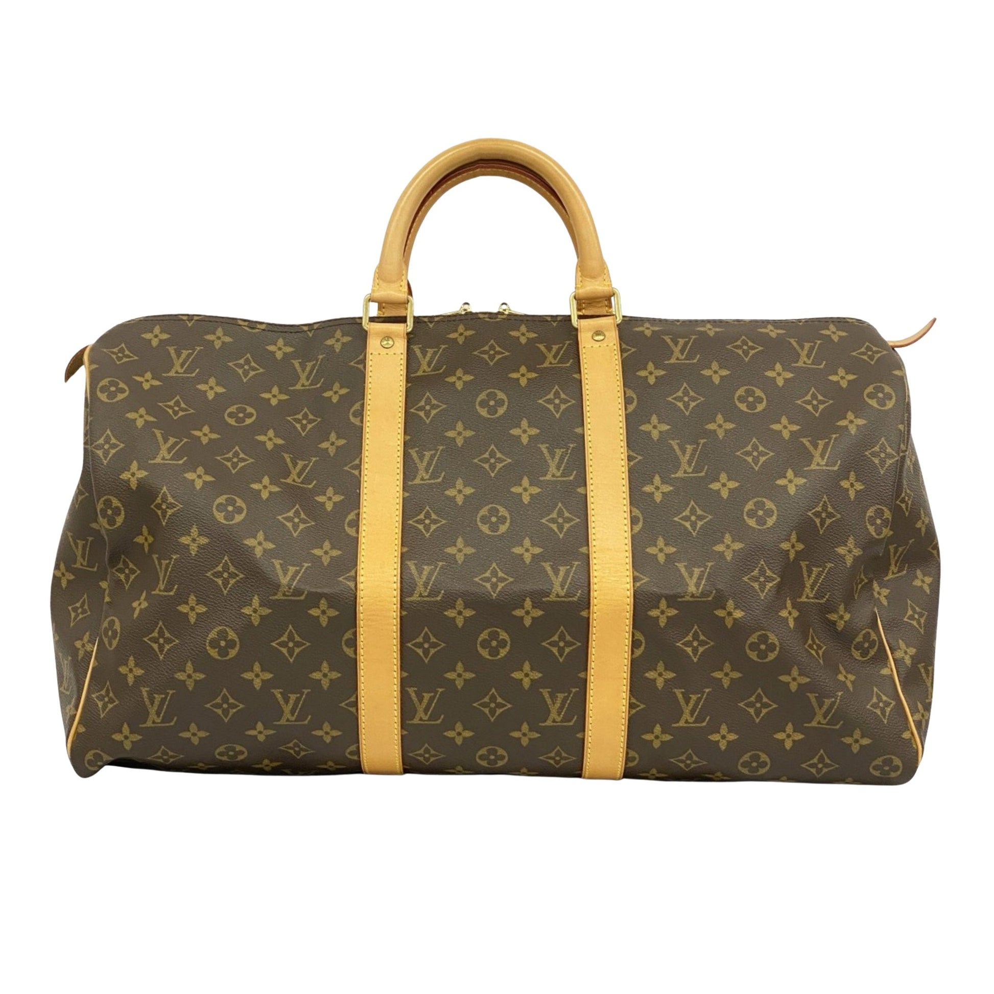 Louis Vuitton Keepall 50, Brown, Canvas, travel