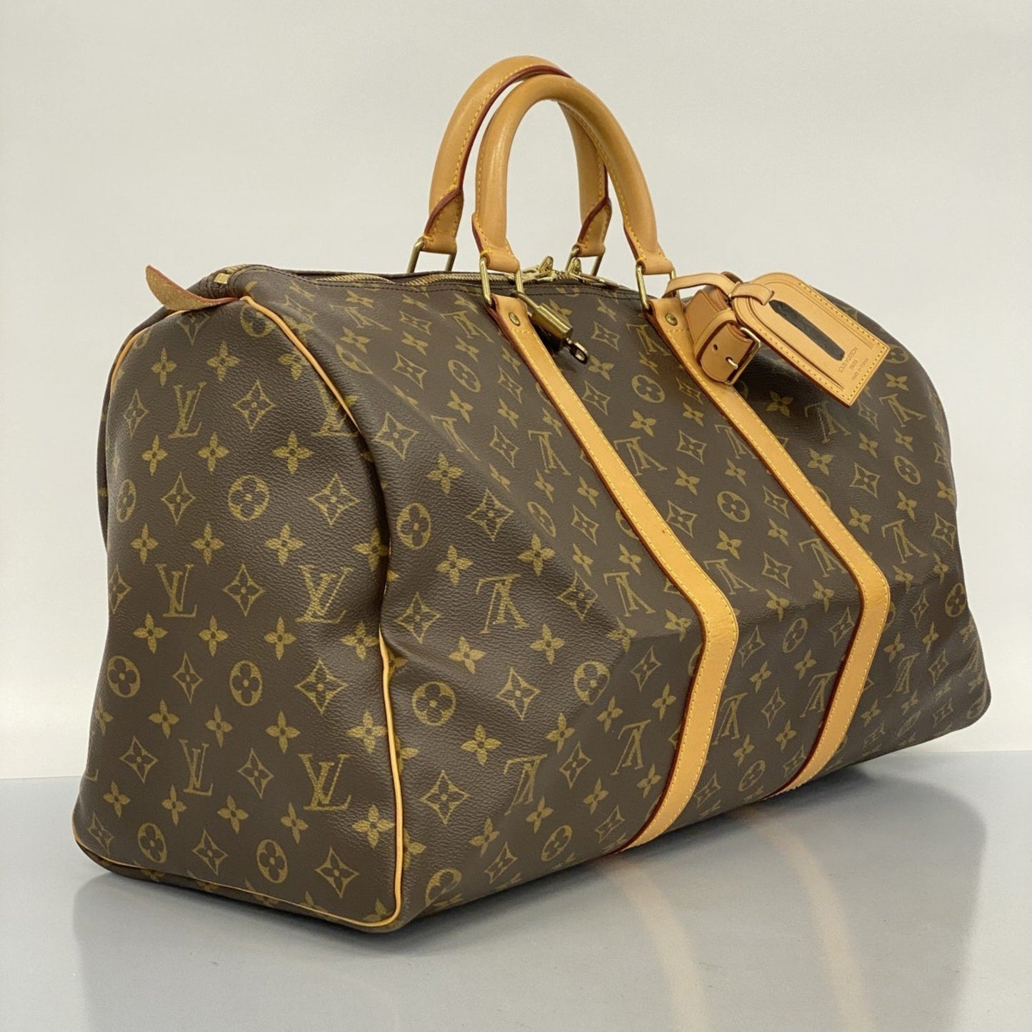 Louis Vuitton Keepall 50, Brown, Canvas, travel