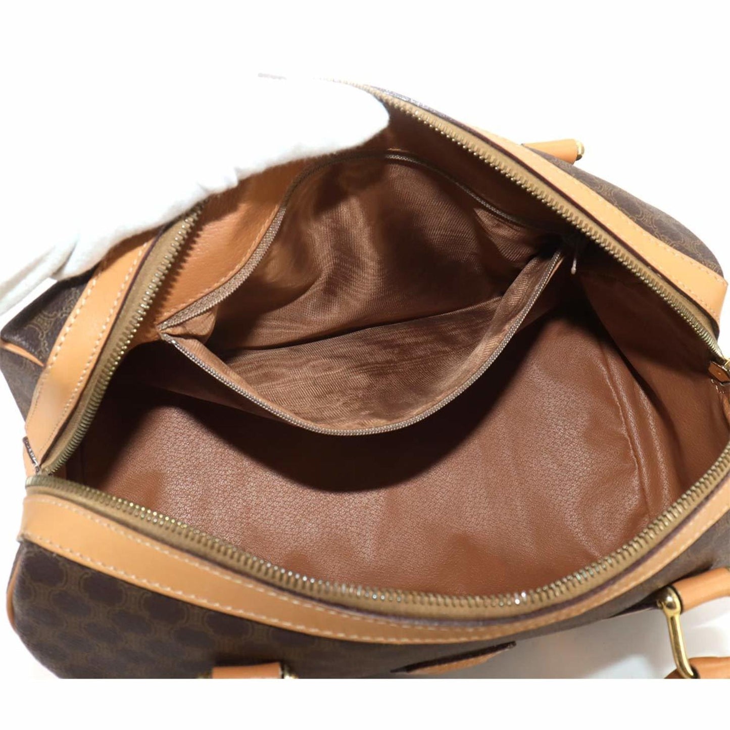 Céline Macadam, Brown, Canvas, handbag