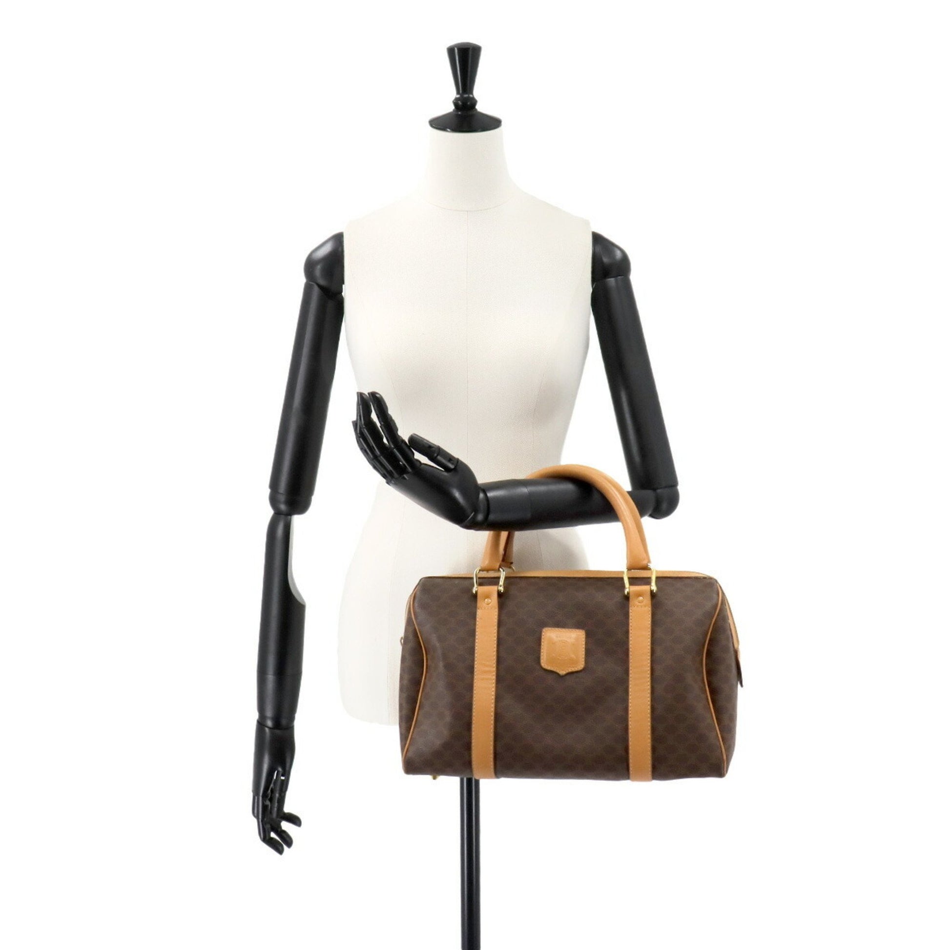 Céline Macadam, Brown, Canvas, handbag