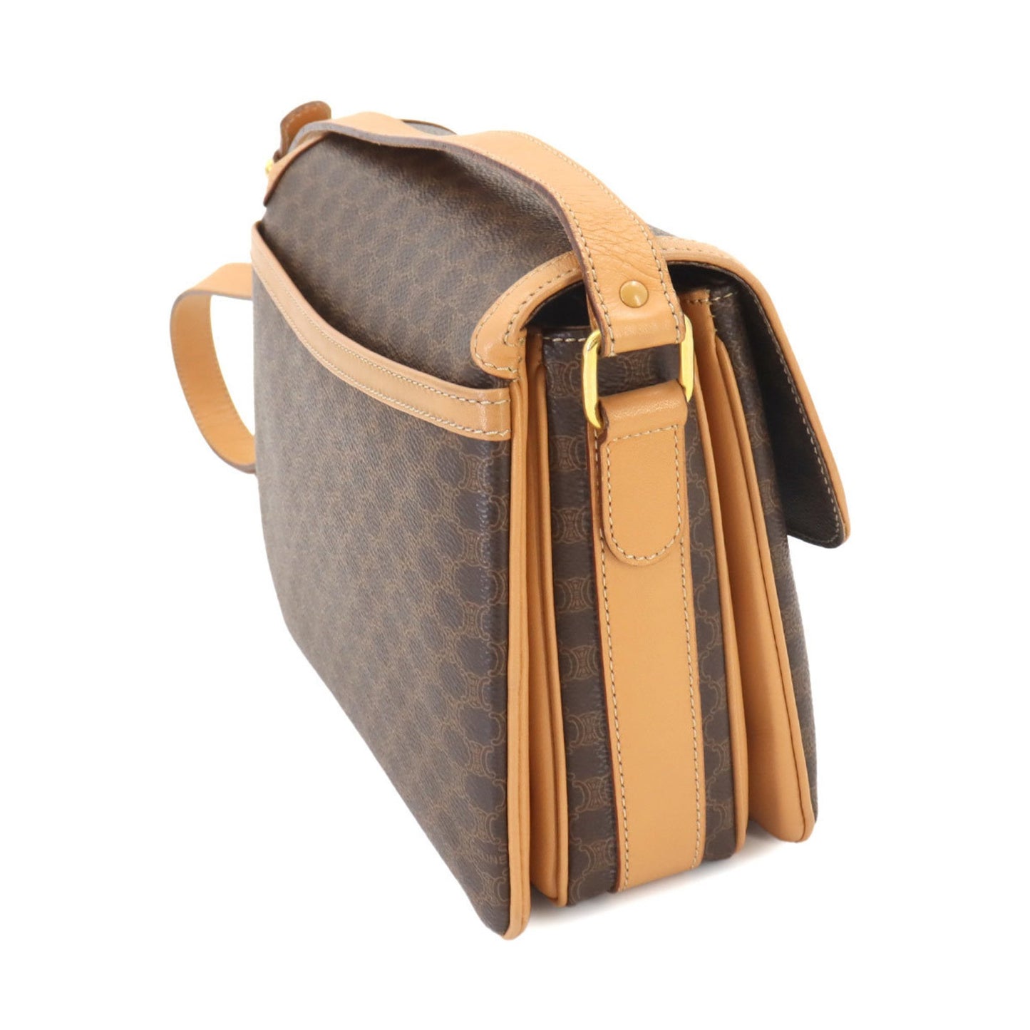 Céline, Brown, Canvas, shoulder