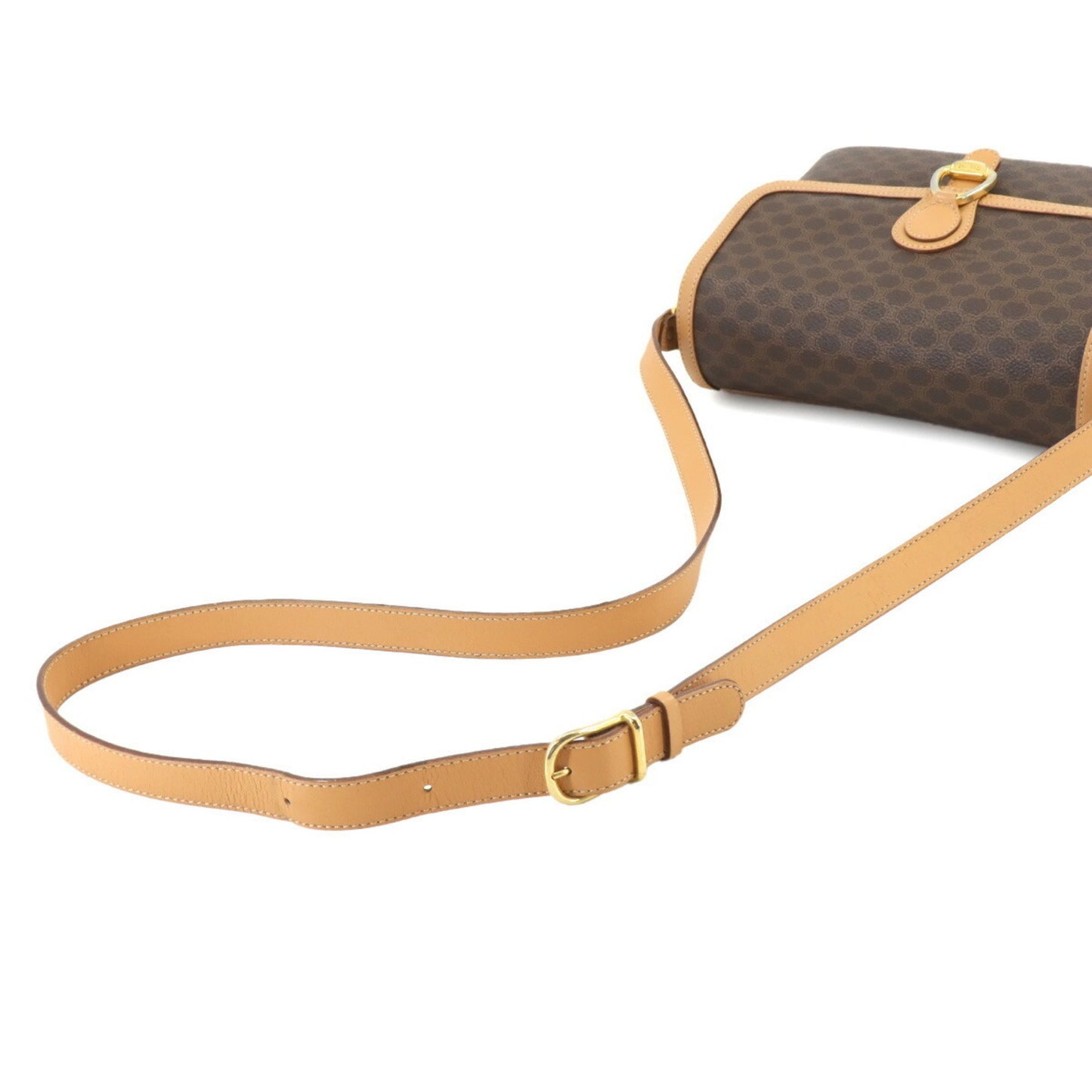 Céline, Brown, Canvas, shoulder