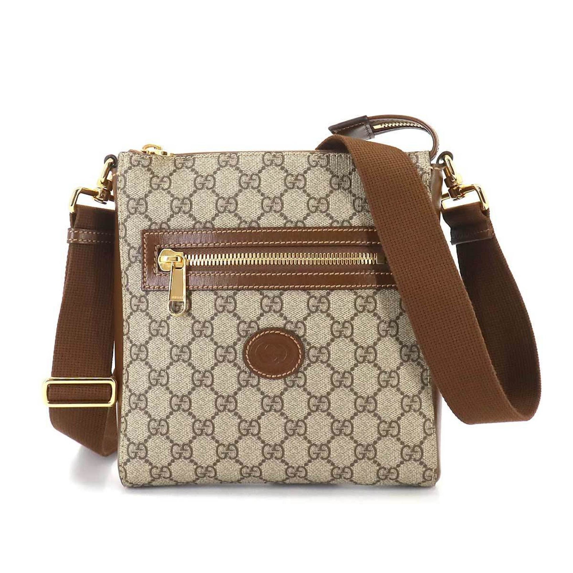 Gucci Messenger, Beige, Canvas, shoulder