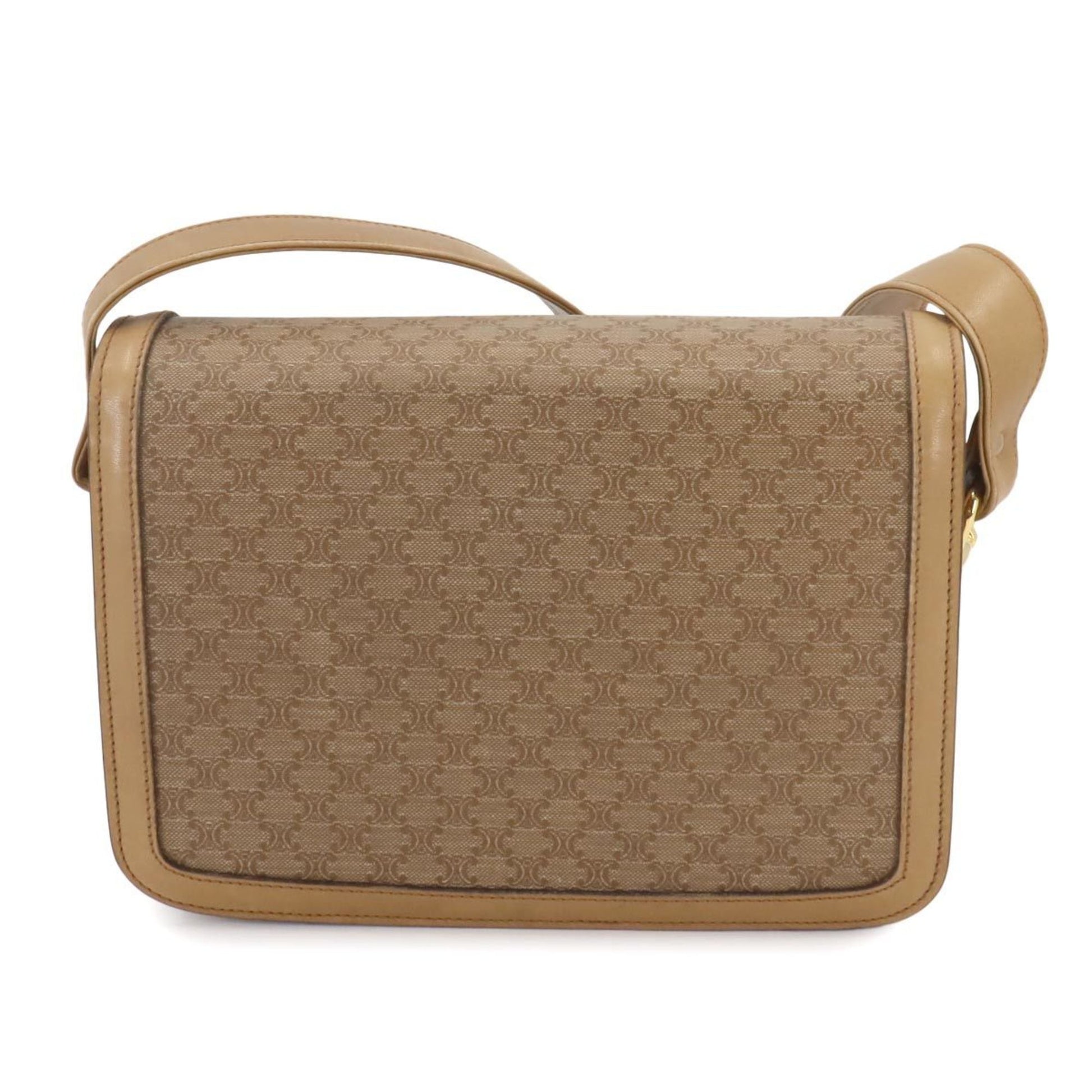 Céline Macadam, Beige, Canvas, shoulder