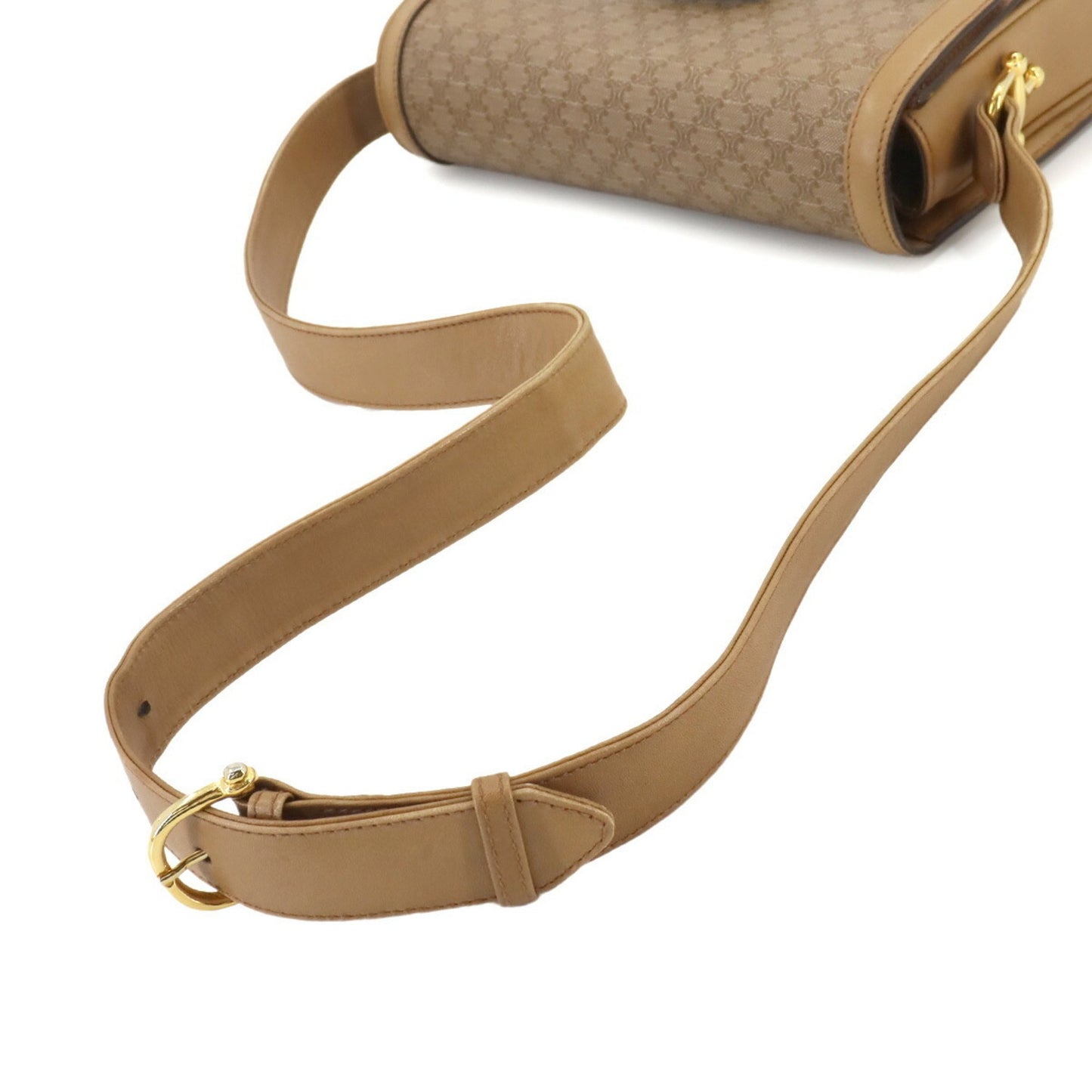 Céline Macadam, Beige, Canvas, shoulder