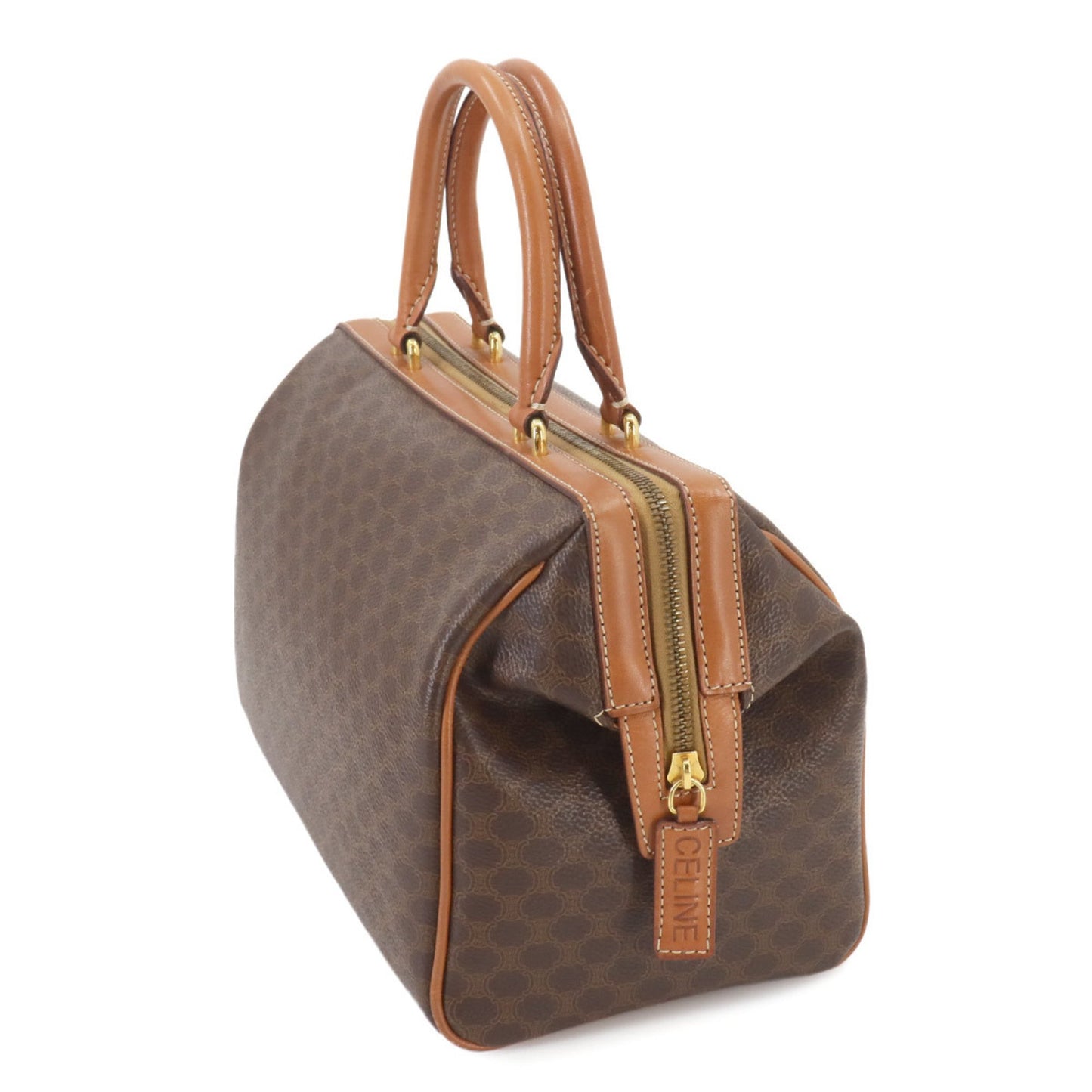 Céline Macadam, Brown, Canvas, handbag