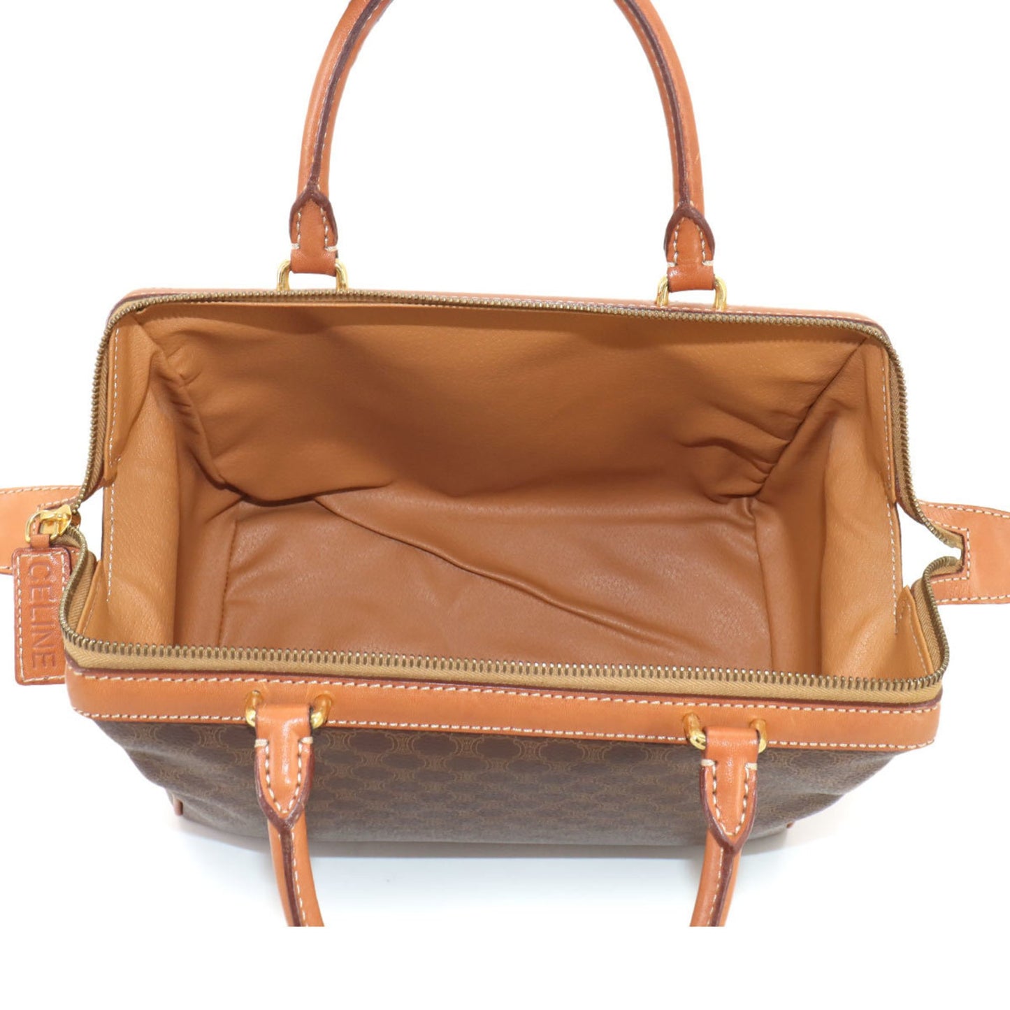 Céline Macadam, Brown, Canvas, handbag