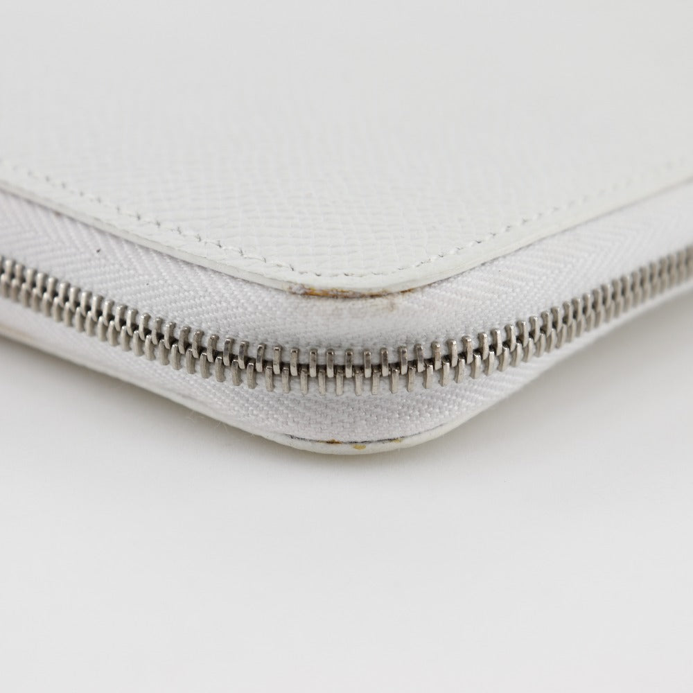 Hermès Azap, White, Leather, wallet