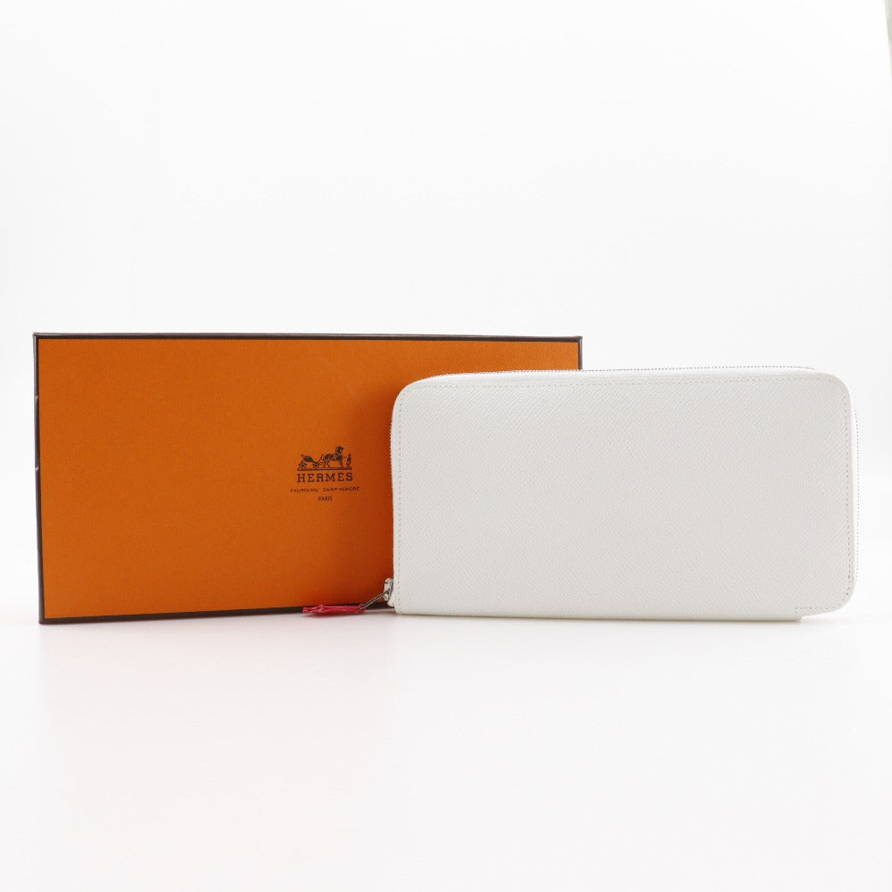 Hermès Azap, White, Leather, wallet