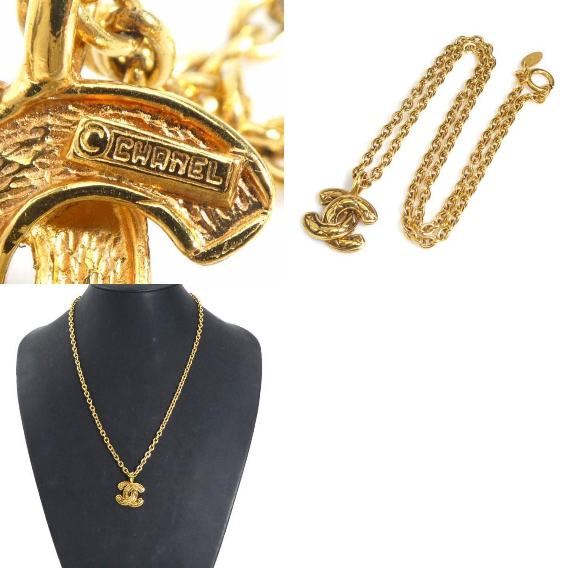 Chanel Coco Mark, Gold, Metal, necklace