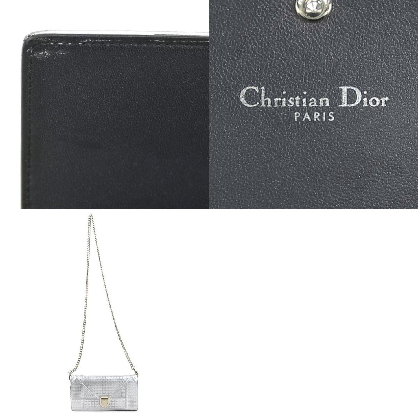 Dior Diorama, Silver, Leather, shoulder