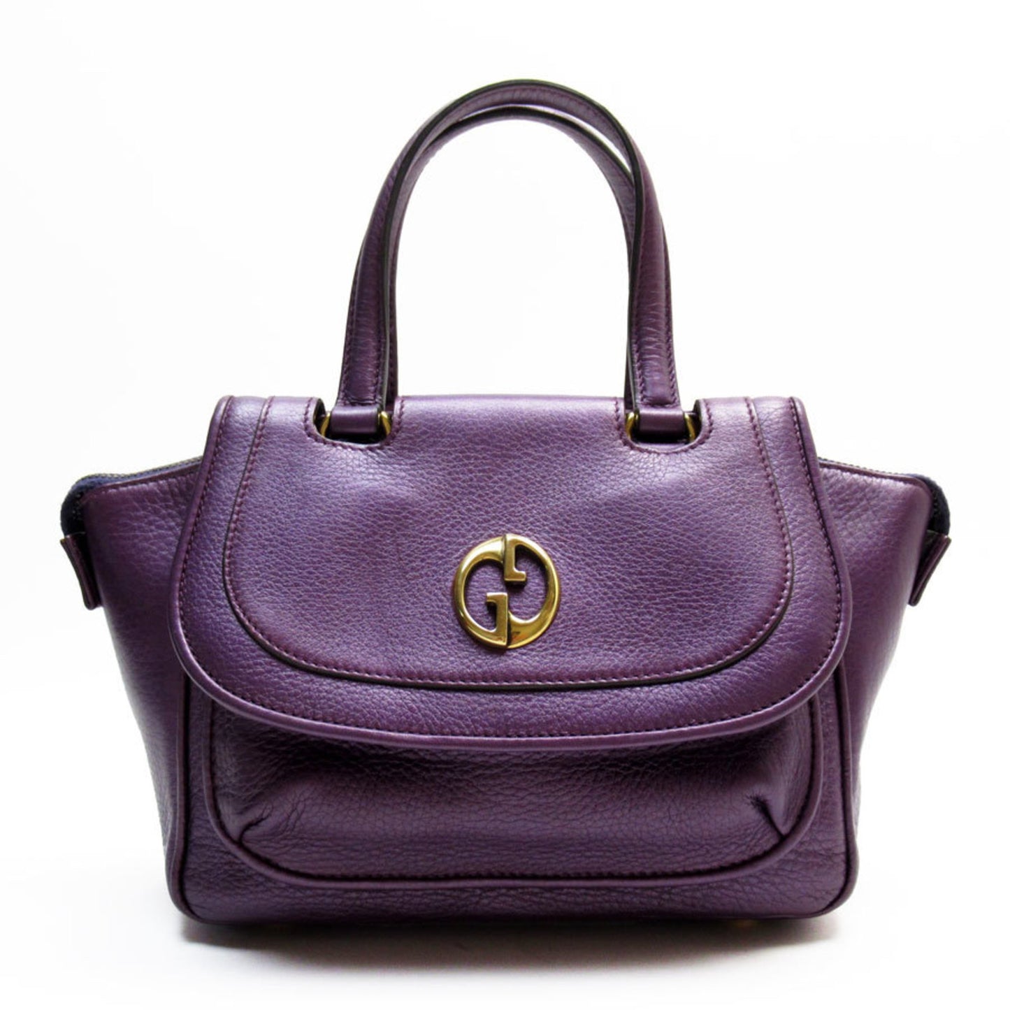 Gucci 1973, Purple, Leather, handbag