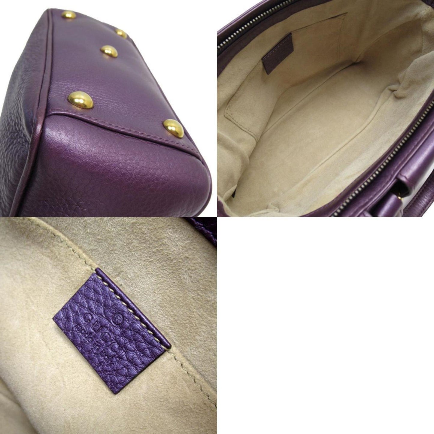 Gucci 1973, Purple, Leather, handbag