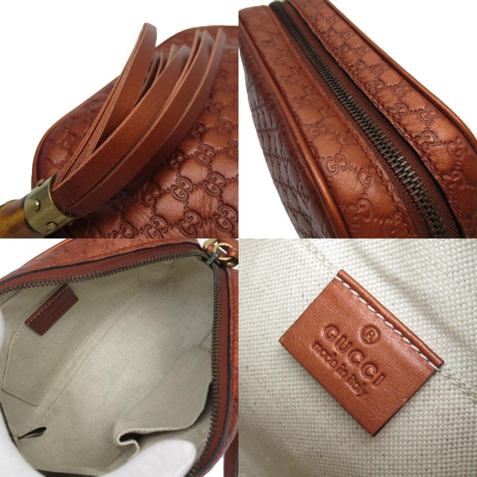 Gucci Micro guccissima, Brown, Leather, shoulder