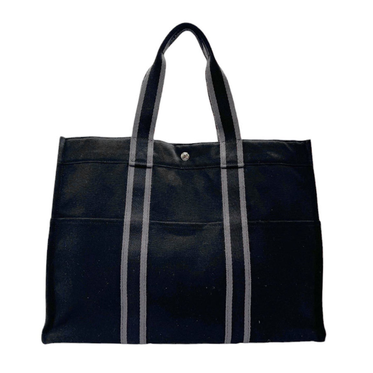 Hermès Fourre tout, Black, Canvas, tote