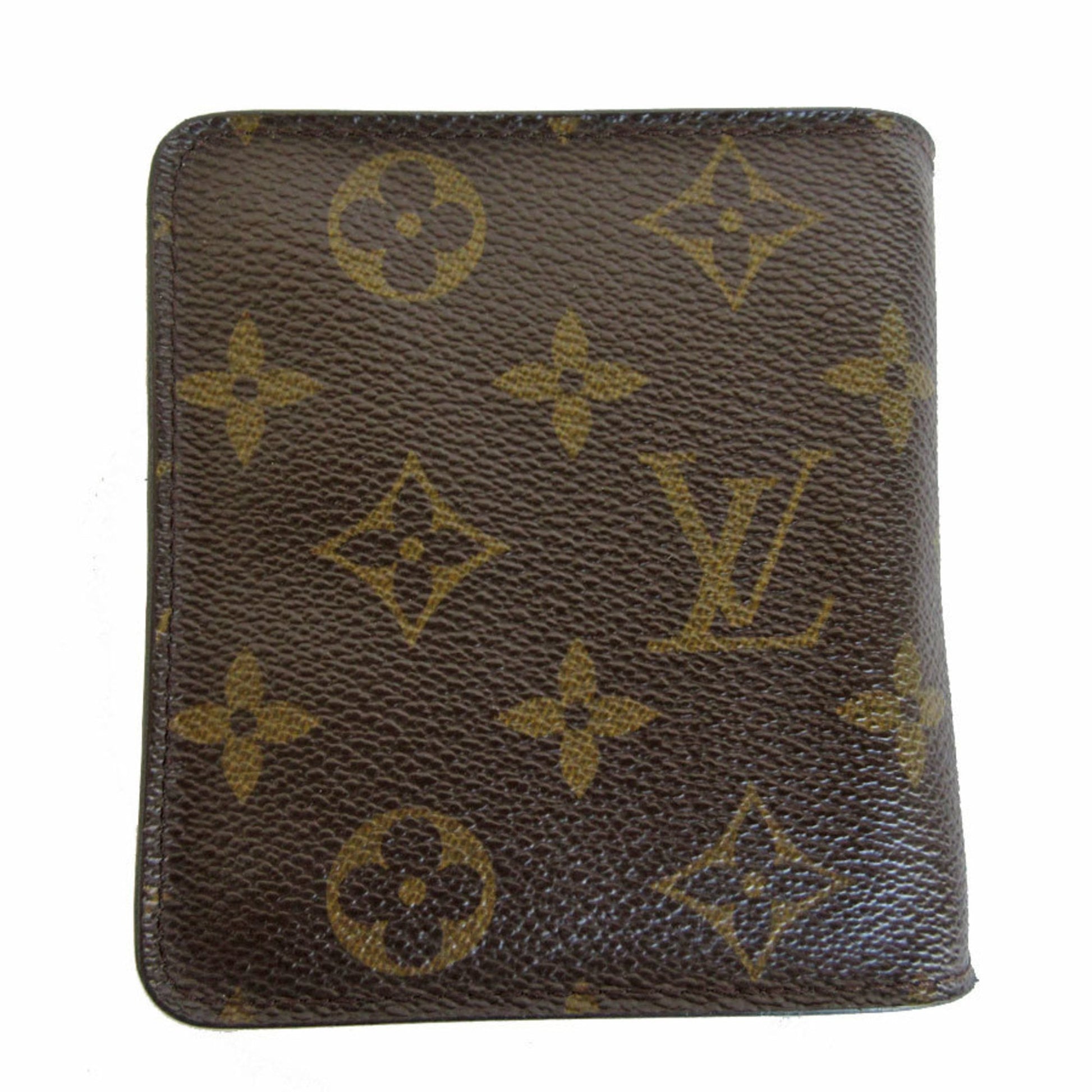 Louis Vuitton Compact zip, Brown, Canvas, wallet