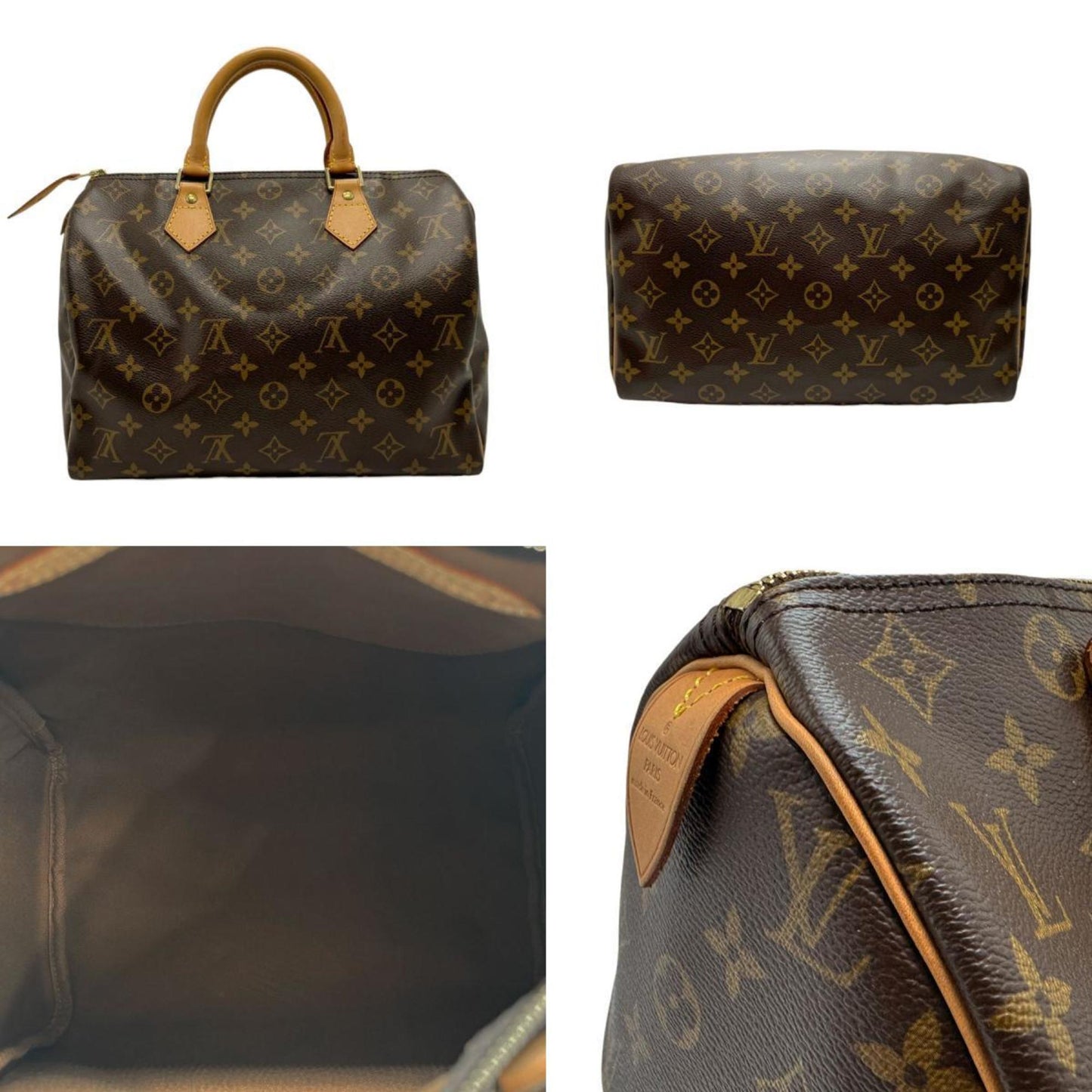 Louis Vuitton Speedy 30, Brown, Canvas, handbag