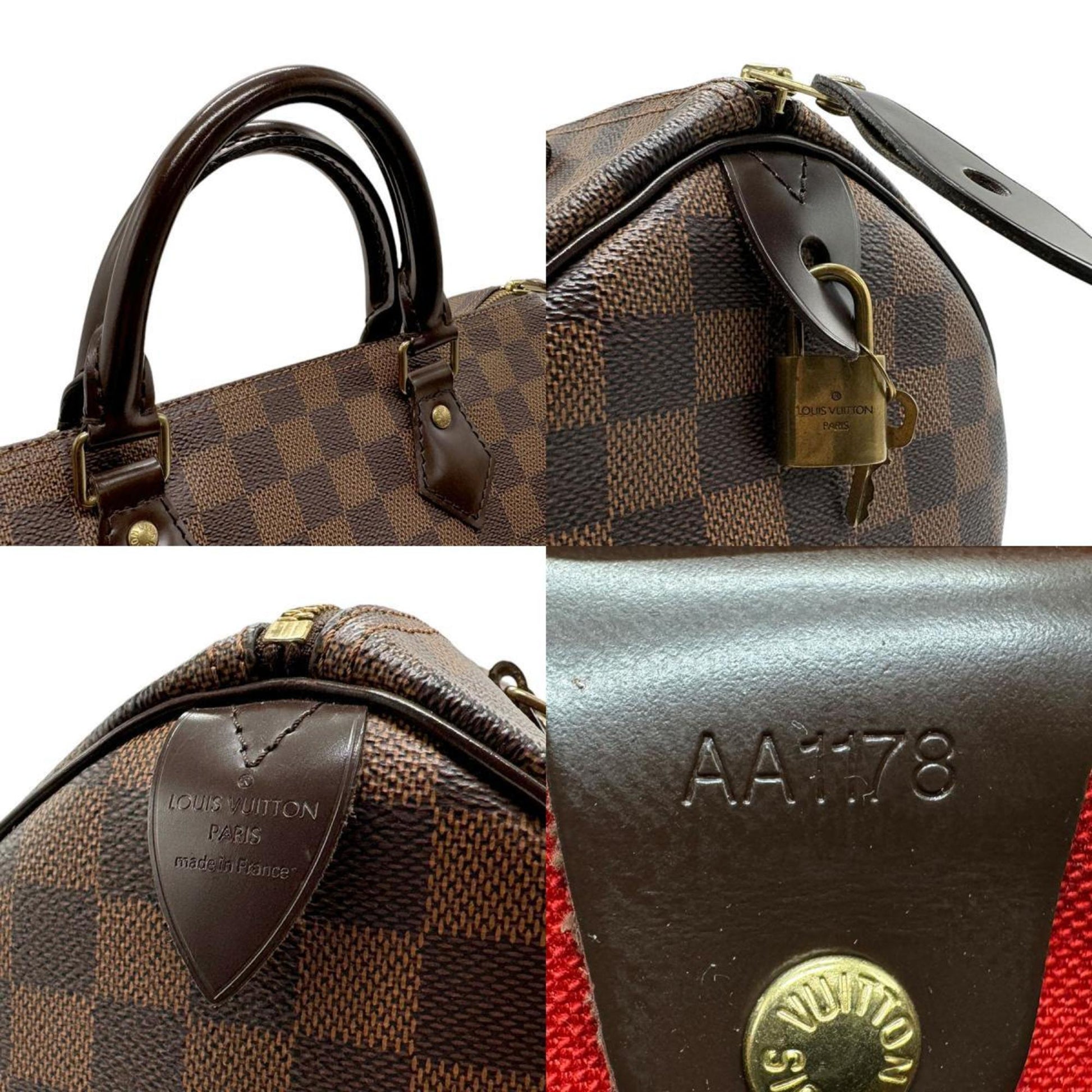 Louis Vuitton Speedy 30, Brown, Canvas, handbag