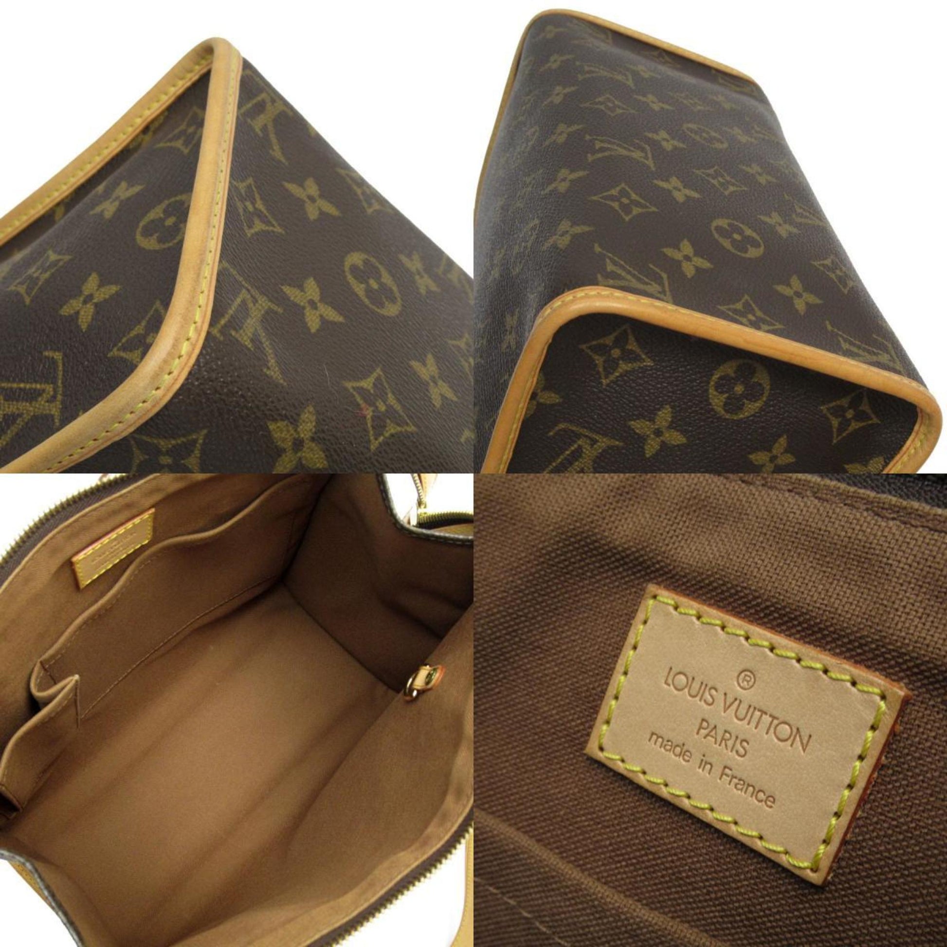 Louis Vuitton Popincourt, Brown, Canvas, shoulder