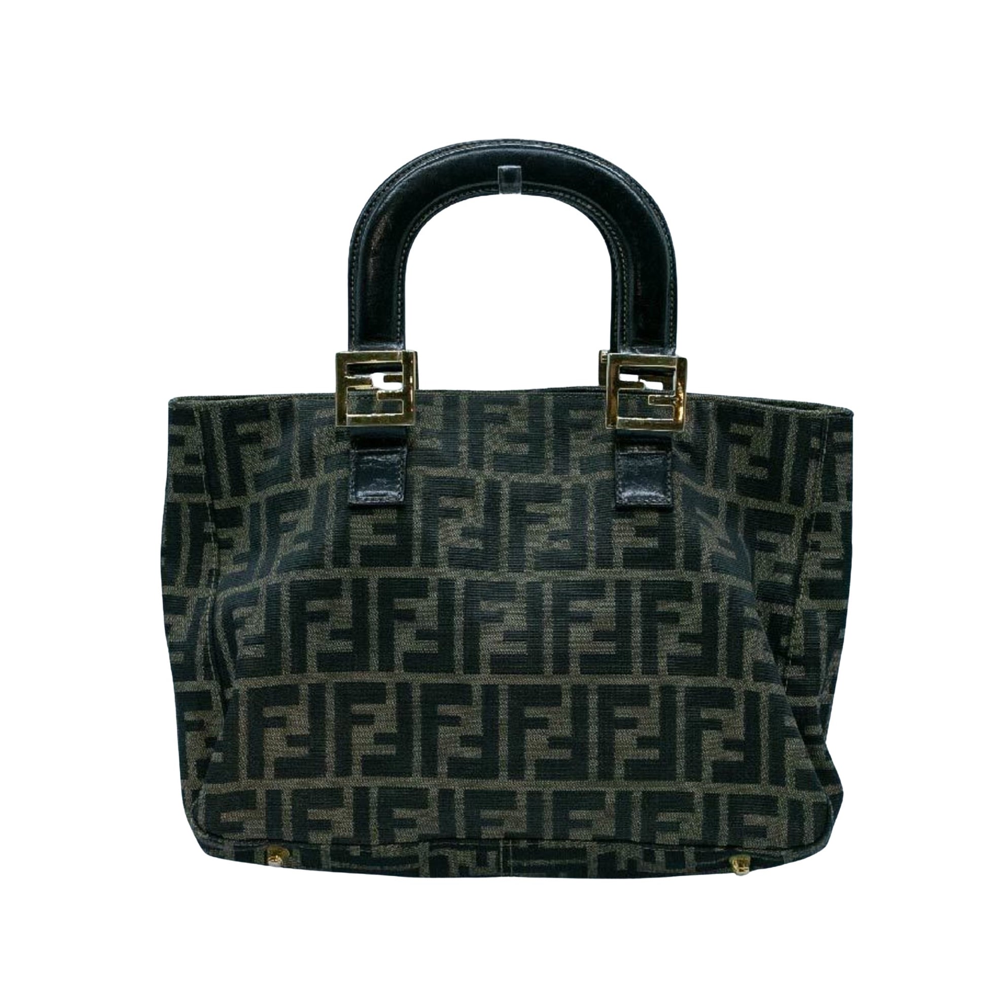 Fendi Zucca, Brown, Canvas, handbag