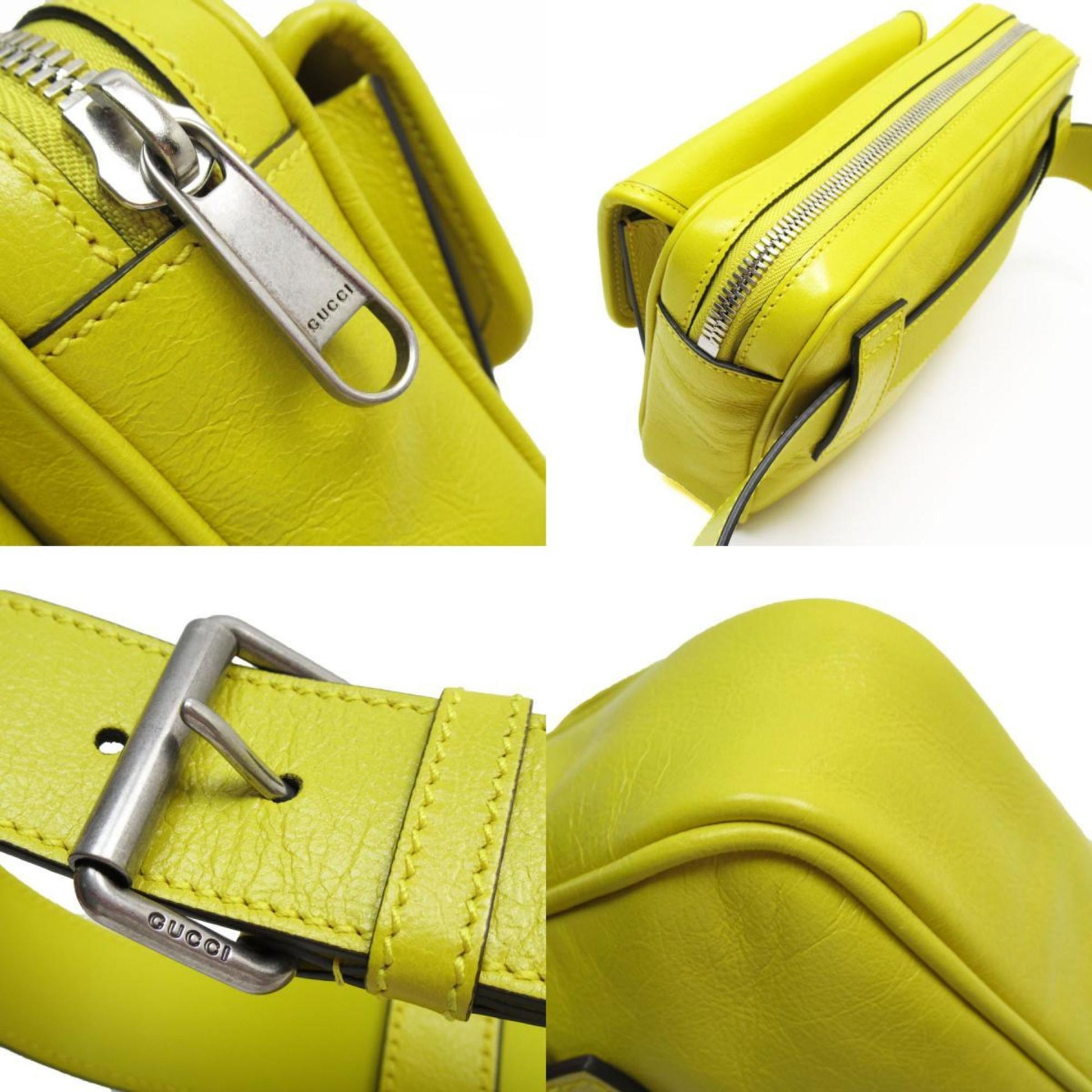 Gucci Interlocking G, Yellow, Leather, clutch