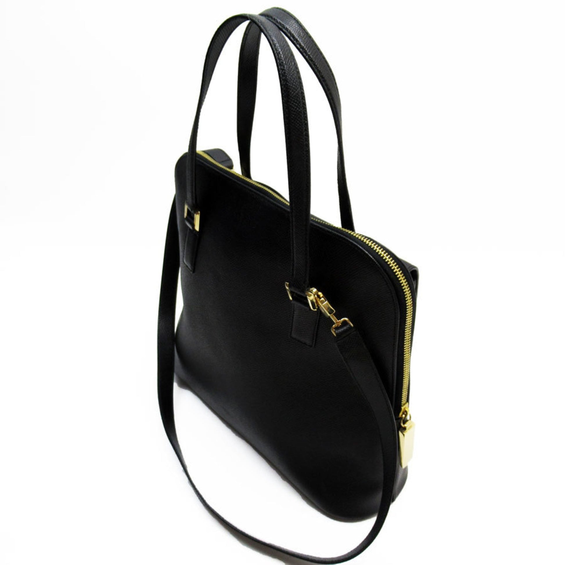 Salvatore Ferragamo, Black, Leather, shoulder