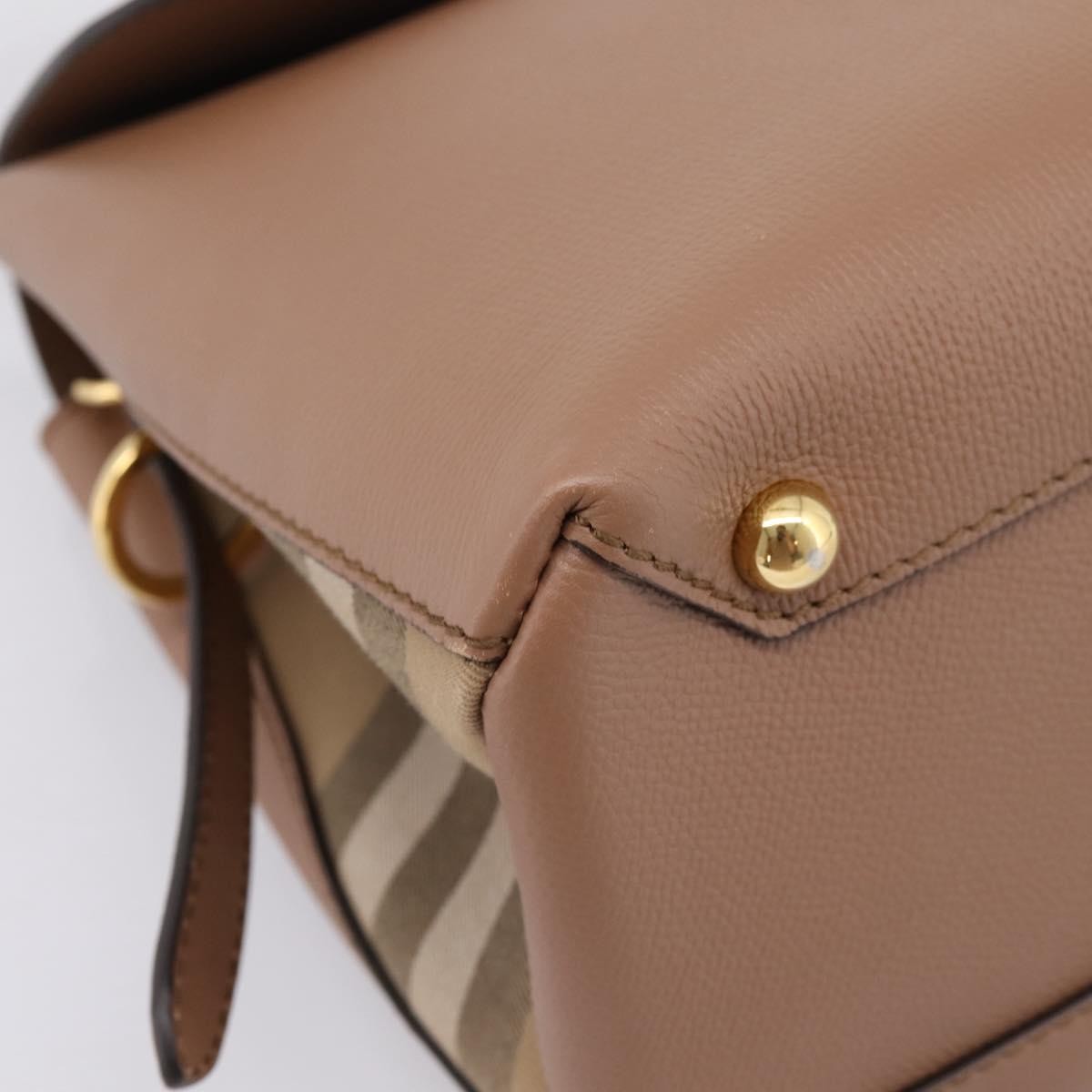 Burberry Camberley Top Handle Leather, Brown, Leather, Shoulder Bag