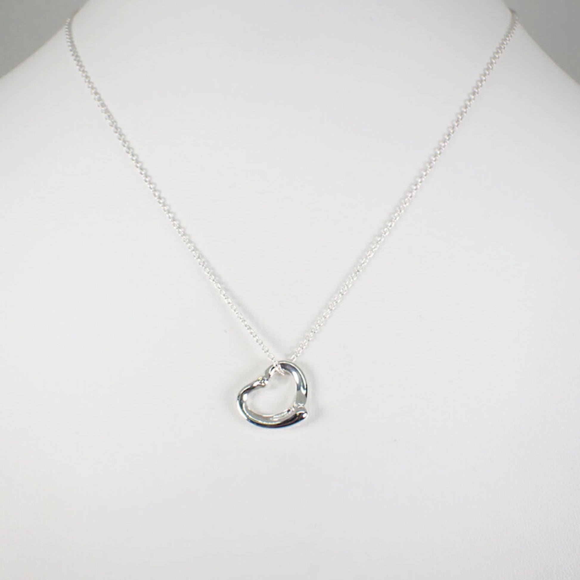 Tiffany & Co Open Heart, Silver, Silver, necklace