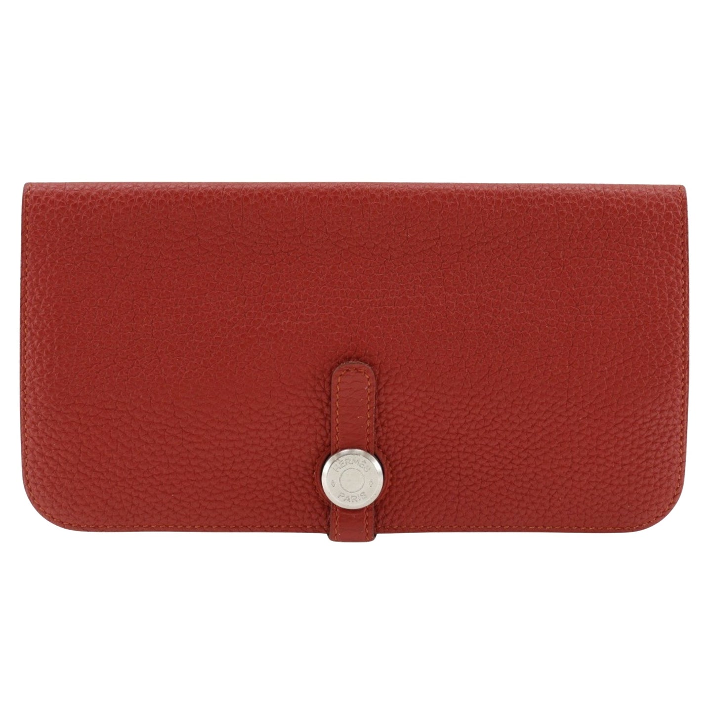 Hermès, Red, Leather, wallet