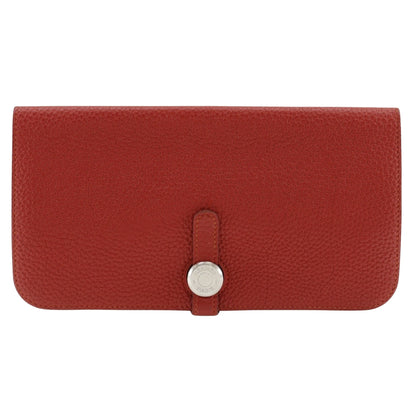 Hermès, Red, Leather, wallet