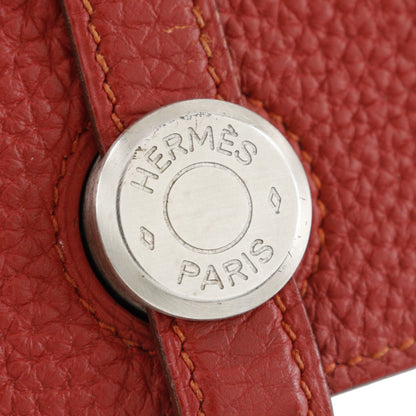 Hermès, Red, Leather, wallet