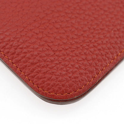 Hermès, Red, Leather, wallet