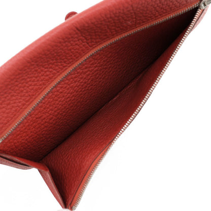 Hermès, Red, Leather, wallet