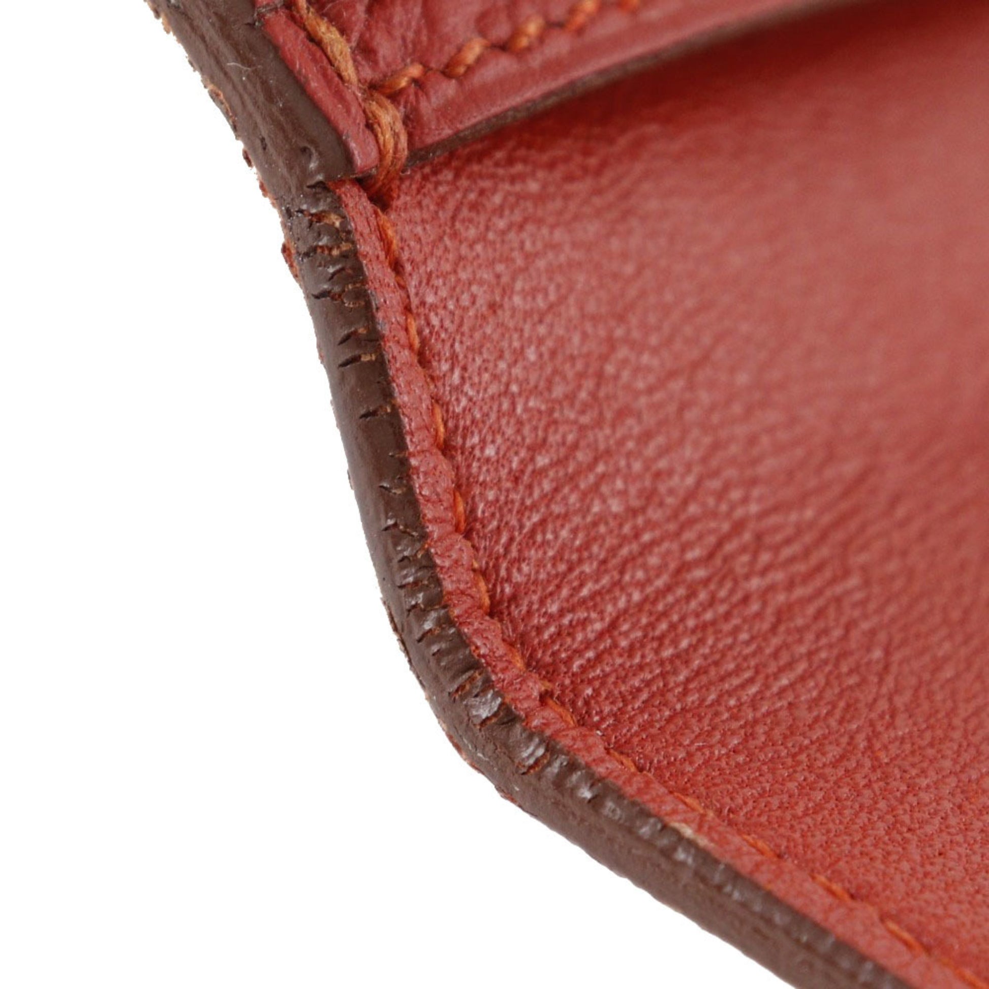 Hermès, Red, Leather, wallet