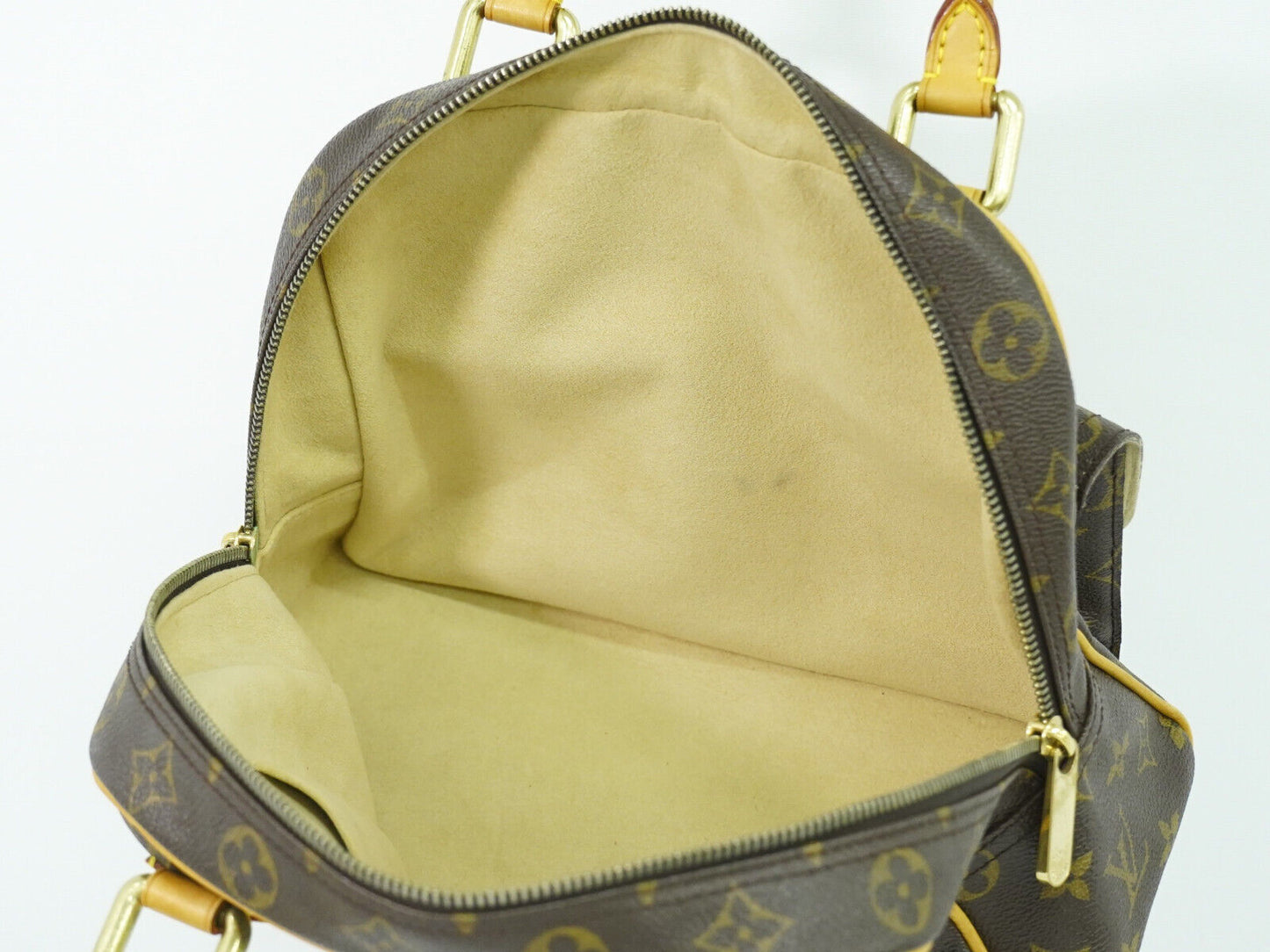 Louis Vuitton Manhattan PM, Brown, Canvas, handbag