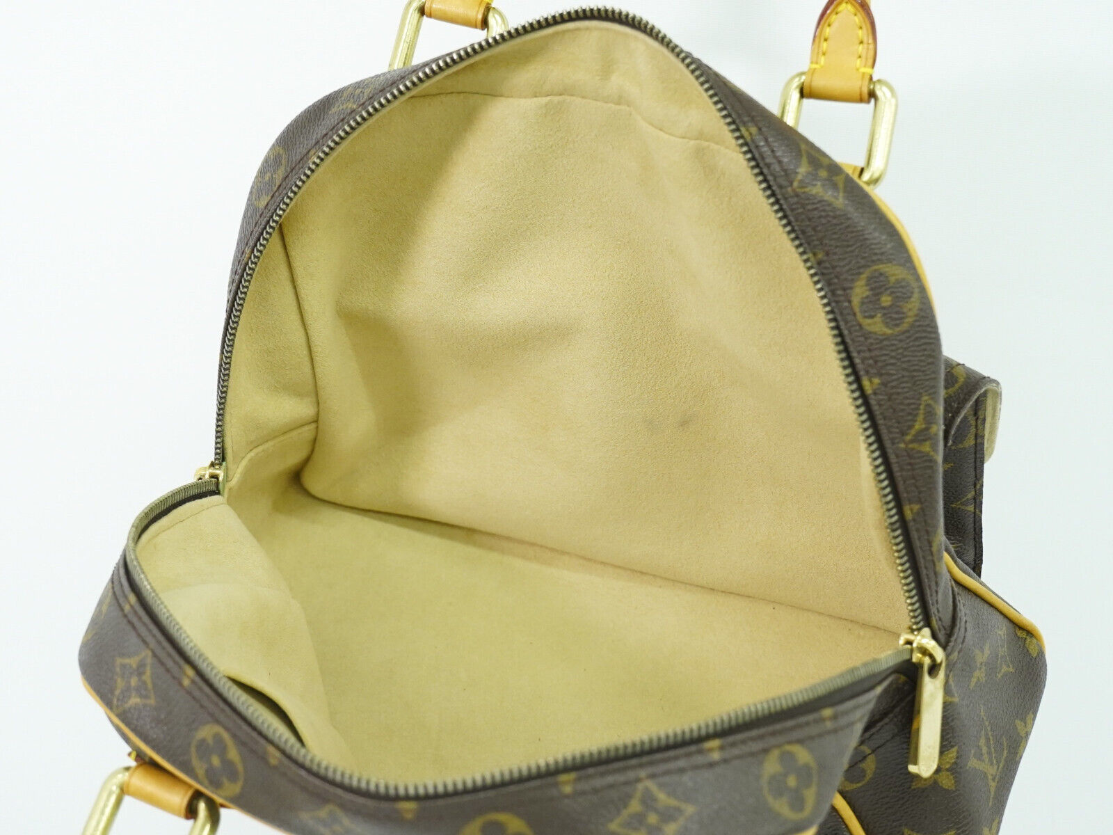 Louis Vuitton Manhattan PM, Brown, Canvas, handbag