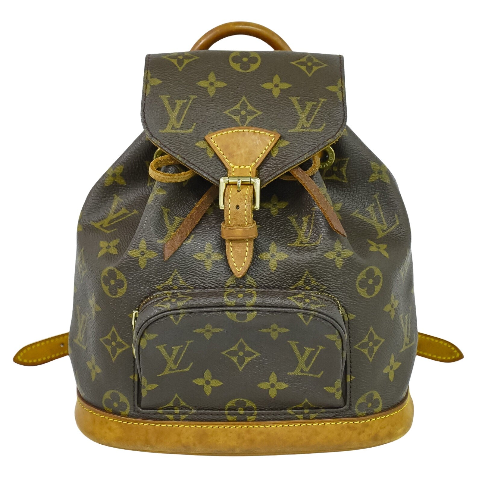 Louis Vuitton Montsouris, Brown, Canvas, backpack