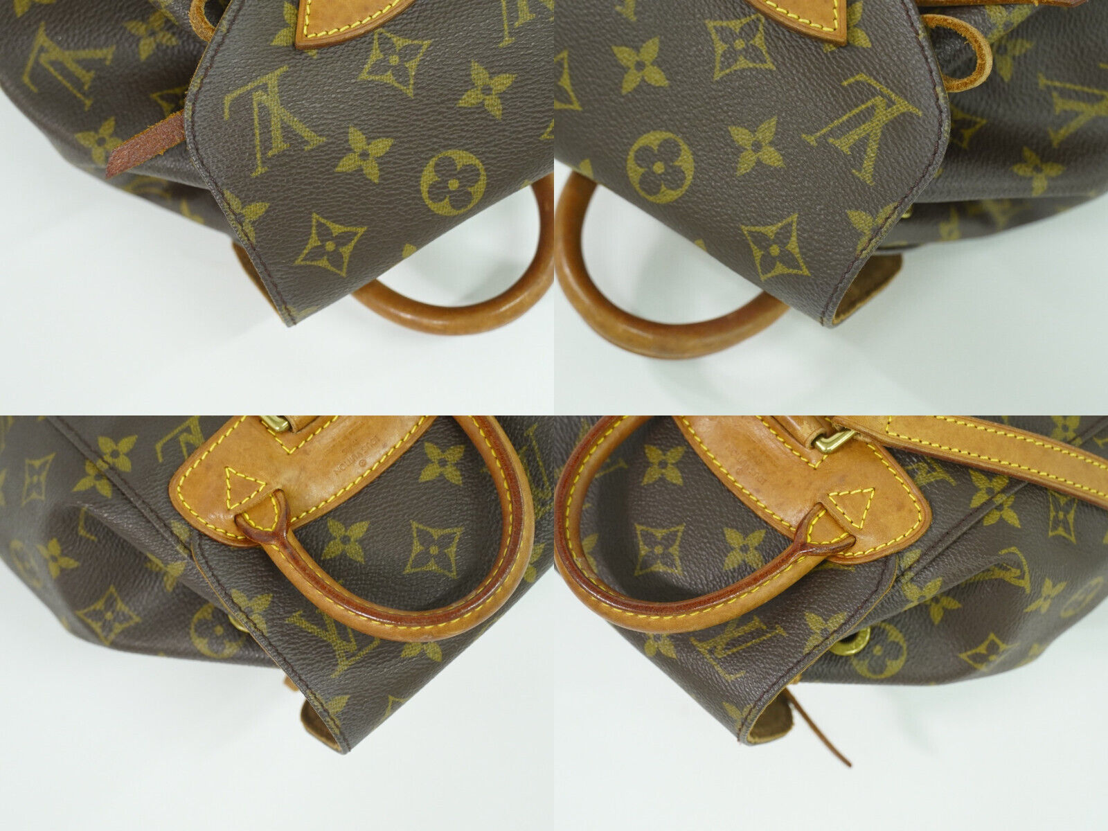 Louis Vuitton Montsouris, Brown, Canvas, backpack