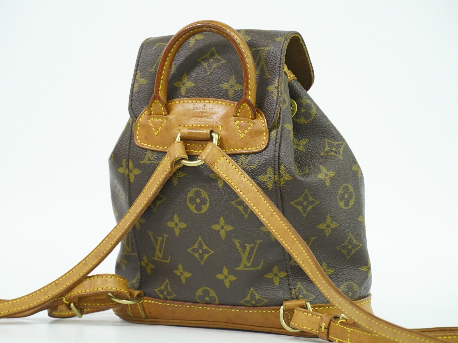 Louis Vuitton Montsouris, Brown, Canvas, backpack