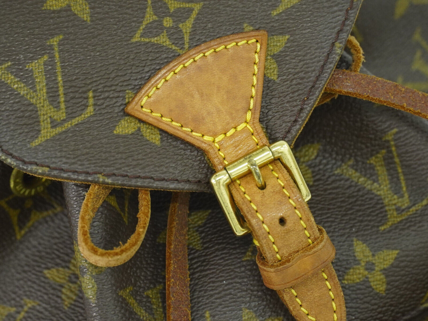 Louis Vuitton Montsouris, Brown, Canvas, backpack