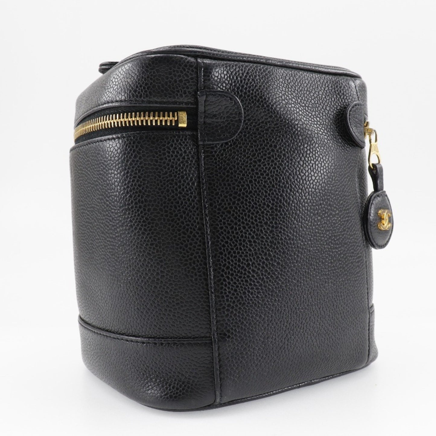 Chanel Vanity, Black, Leather, handbag