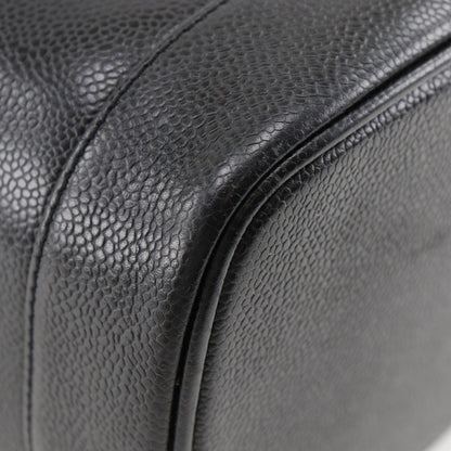 Chanel Vanity, Black, Leather, handbag