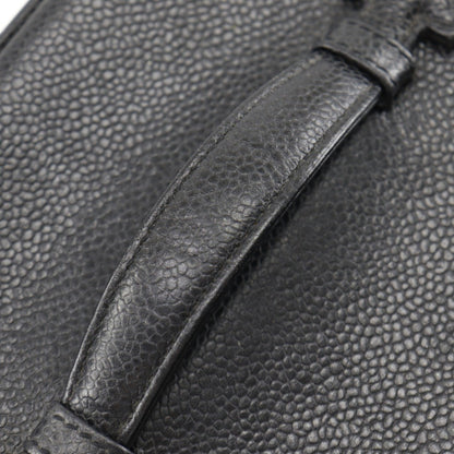 Chanel Vanity, Black, Leather, handbag