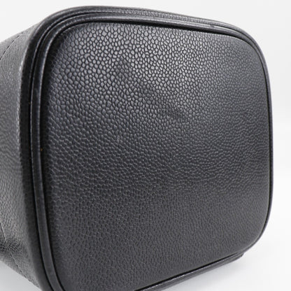 Chanel Vanity, Black, Leather, handbag