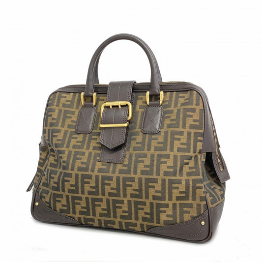 Fendi Zucchino, Brown, Canvas, handbag