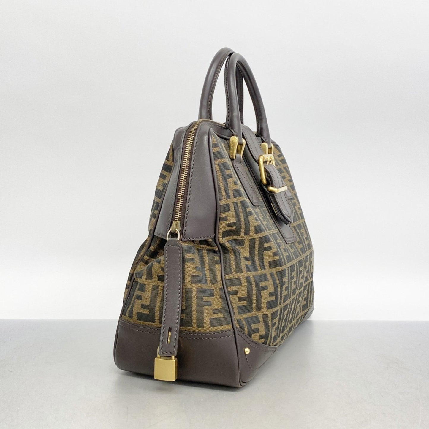 Fendi Zucchino, Brown, Canvas, handbag