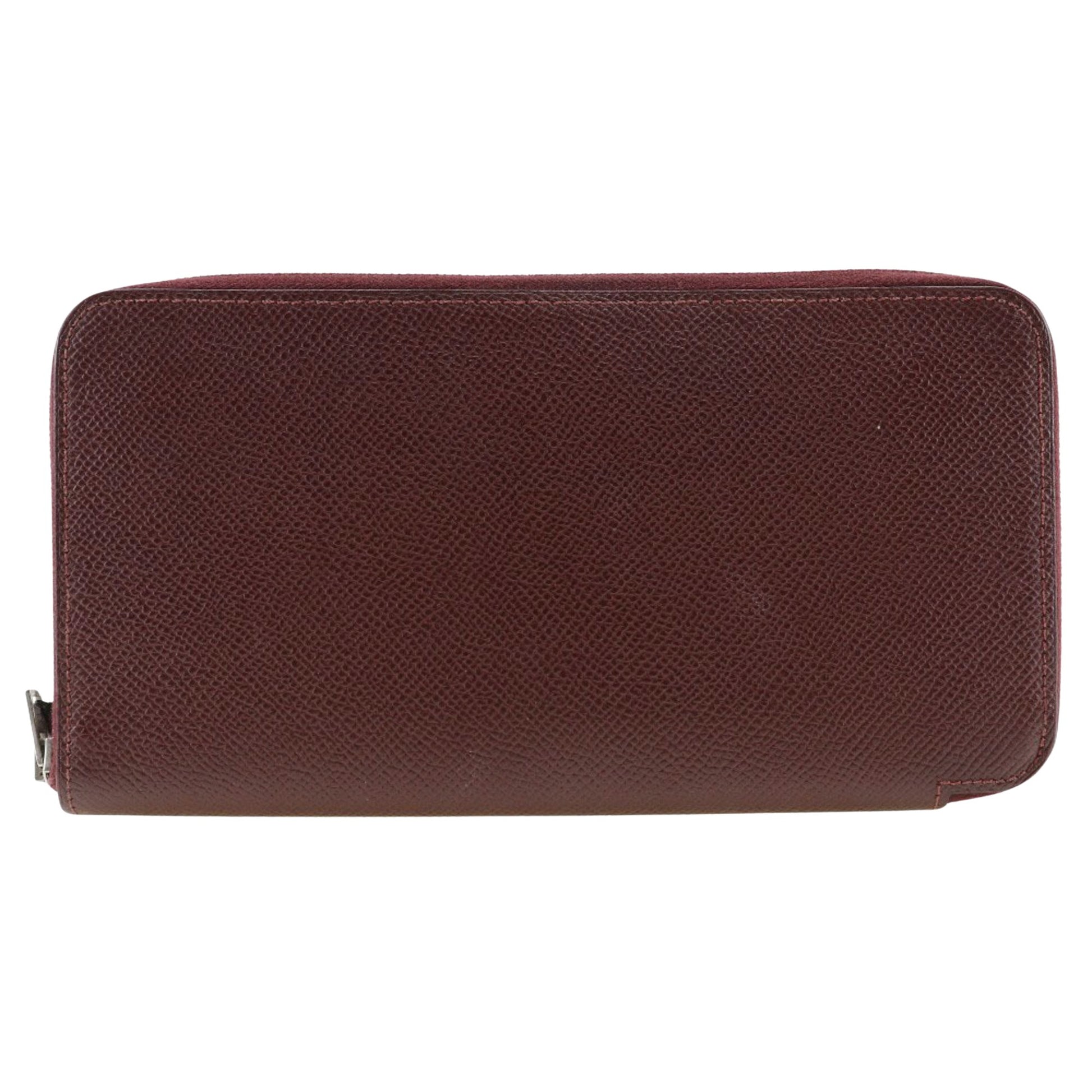 Hermès Silk'In, Burgundy, Leather, wallet