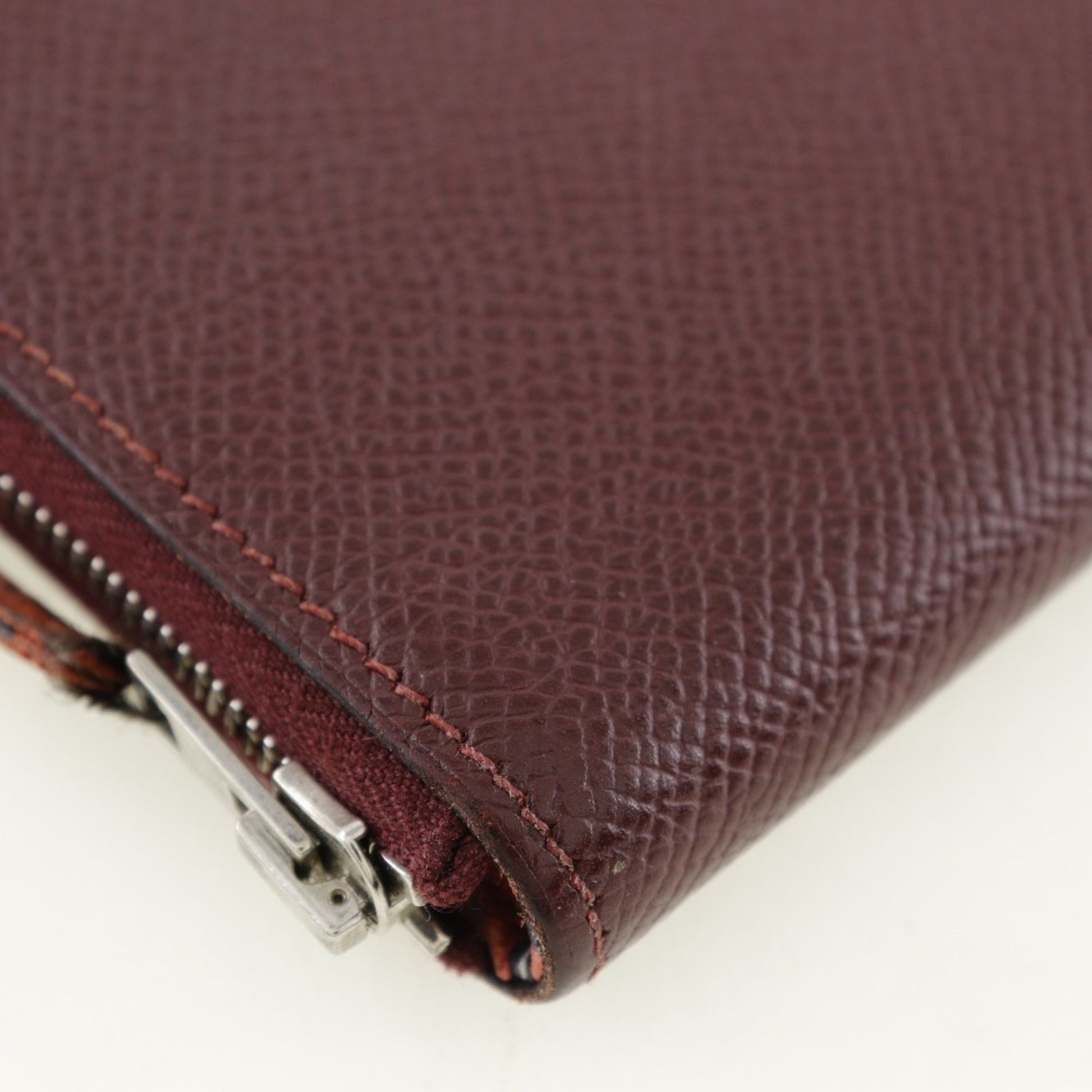 Hermès Silk'In, Burgundy, Leather, wallet